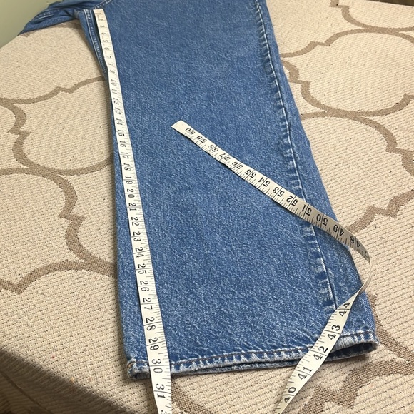 Abercrombie & Fitch Curve Love The Loose High Rise Blue Denim Jeans, size 10 - Picture 8 of 13